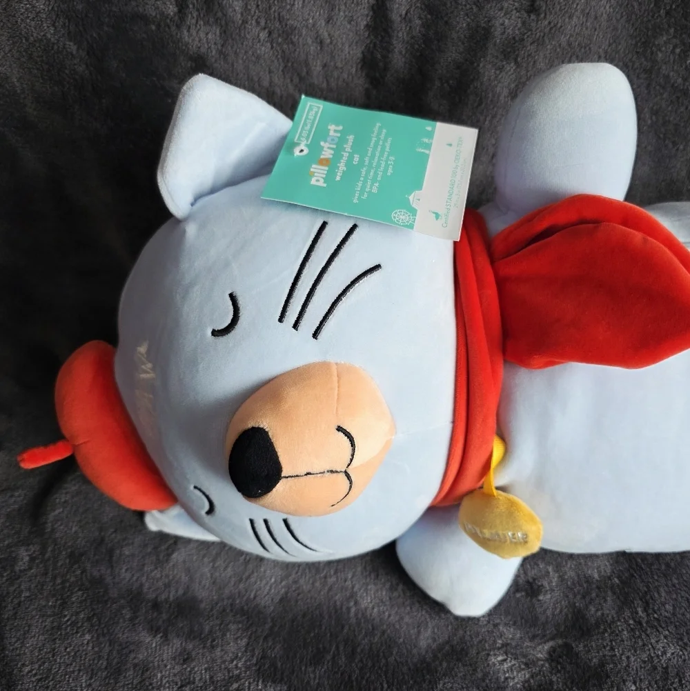 Pillowfort 2026 Cat Kid's Long Weighted Plush Throw Pillow special needs autism